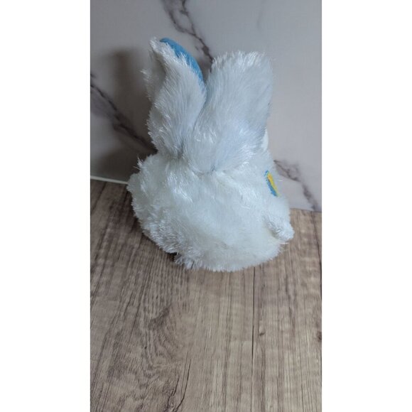 White & Blue Plush Bunny With Colorful Patches WalMart Easter 7" - Picture 6 of 9
